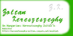 zoltan keresztszeghy business card